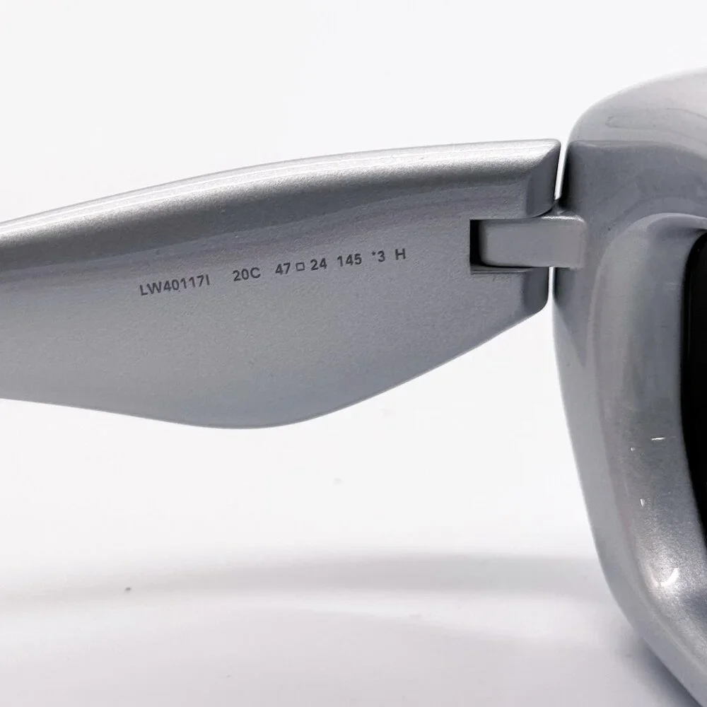 NEW LOEWE LW40117I 20C SILVER UNISEX SUNGLASSES LOEWE